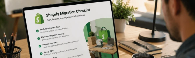Shopify migration checklist outlining steps for seamless data and system transition